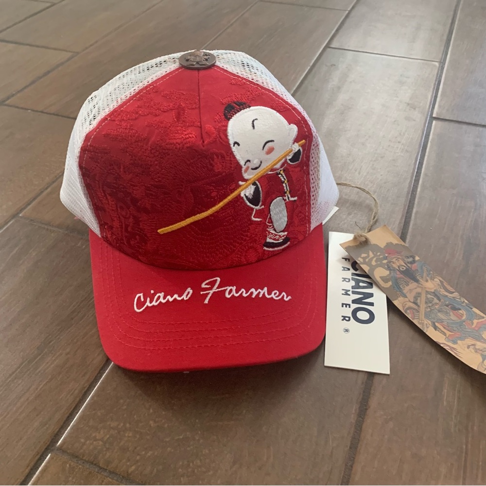 Ciano Farmer Accessories Snapback Mesh Samurai Trucker Hat NWT